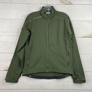 VTG Horace Small Jacket Mens Sz XS Green Utility Zip Pockets Adjustable Stretch